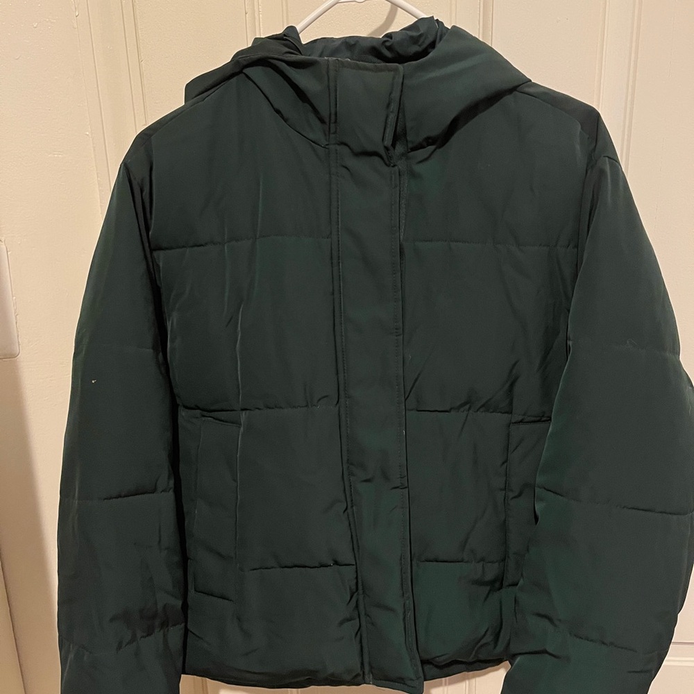 Everlane Forest Green ReNew Down Jacket/Puffer Coat  Small/S